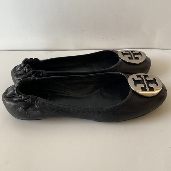 Tory Burch Minnie Travel Ballet Flat -Black/Gold-Sz 6.5 - Picture 2 of 15